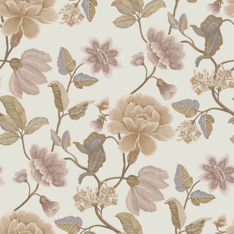 Icon Celia Floral Trail Wallpaper - Beige - Grandeco - IC3101 - Premier Wallcovering