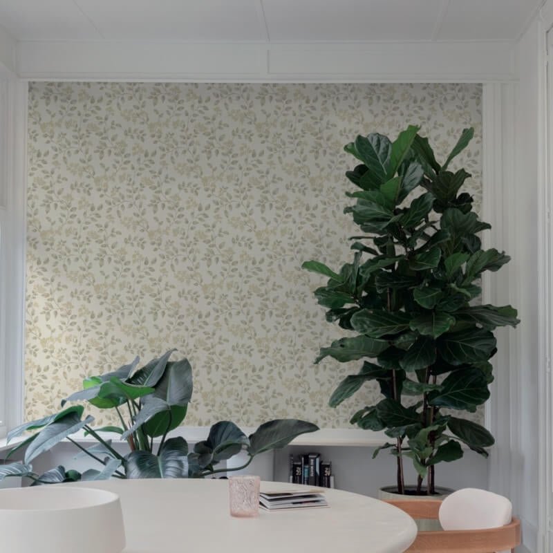 Icon Jasmine Floral Trail Wallpaper - Beige - Grandeco - IC3001 - Premier Wallcovering