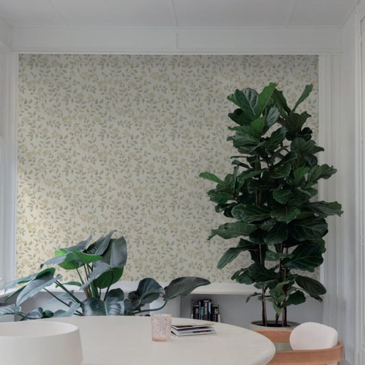 Icon Jasmine Floral Trail Wallpaper - Beige - Grandeco - IC3001 - Premier Wallcovering
