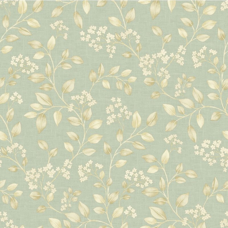 Icon Jasmine Floral Trail Wallpaper - Green - Grandeco - IC3003 - Premier Wallcovering