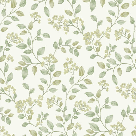 Icon Jasmine Floral Trail Wallpaper - Sage - Grandeco - IC3014 - Premier Wallcovering