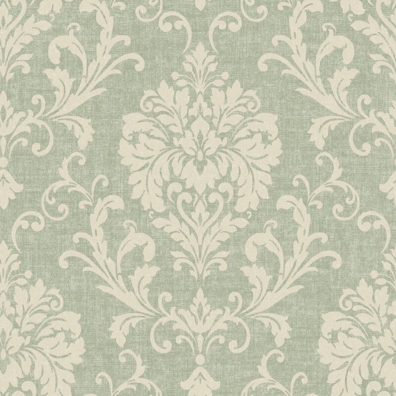 Icon Margritte Damask Wallpaper - Sage - Grandeco - IC2003 - Premier Wallcovering