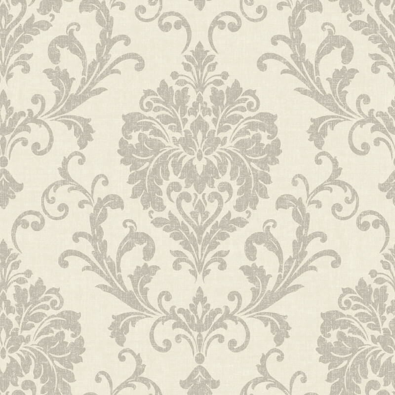 Icon Margritte Damask Wallpaper - Taupe - Grandeco - IC2001 - Premier Wallcovering