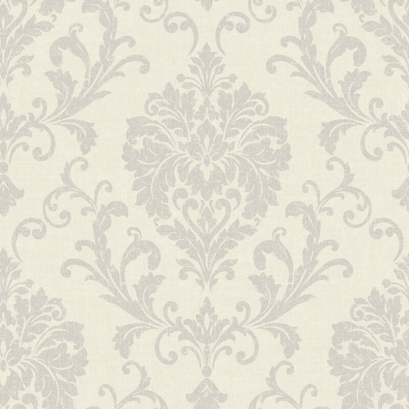 Icon Margritte Damask Wallpaper - Grey - Grandeco - IC2002 - Premier Wallcovering