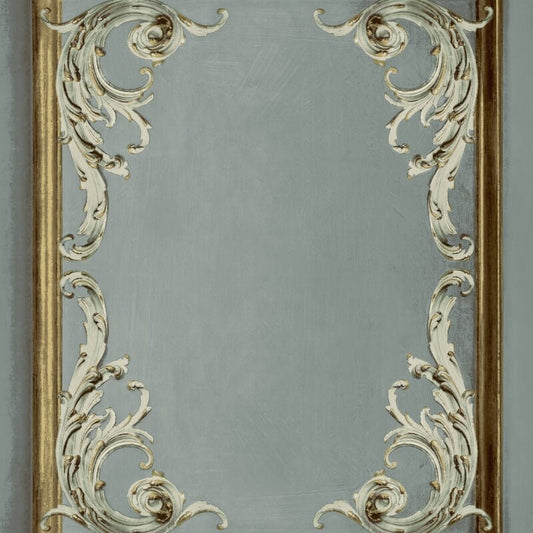 Icon Rococo Panel Wallpaper - Grey - Grandeco - 191501 - Premier Wallcovering