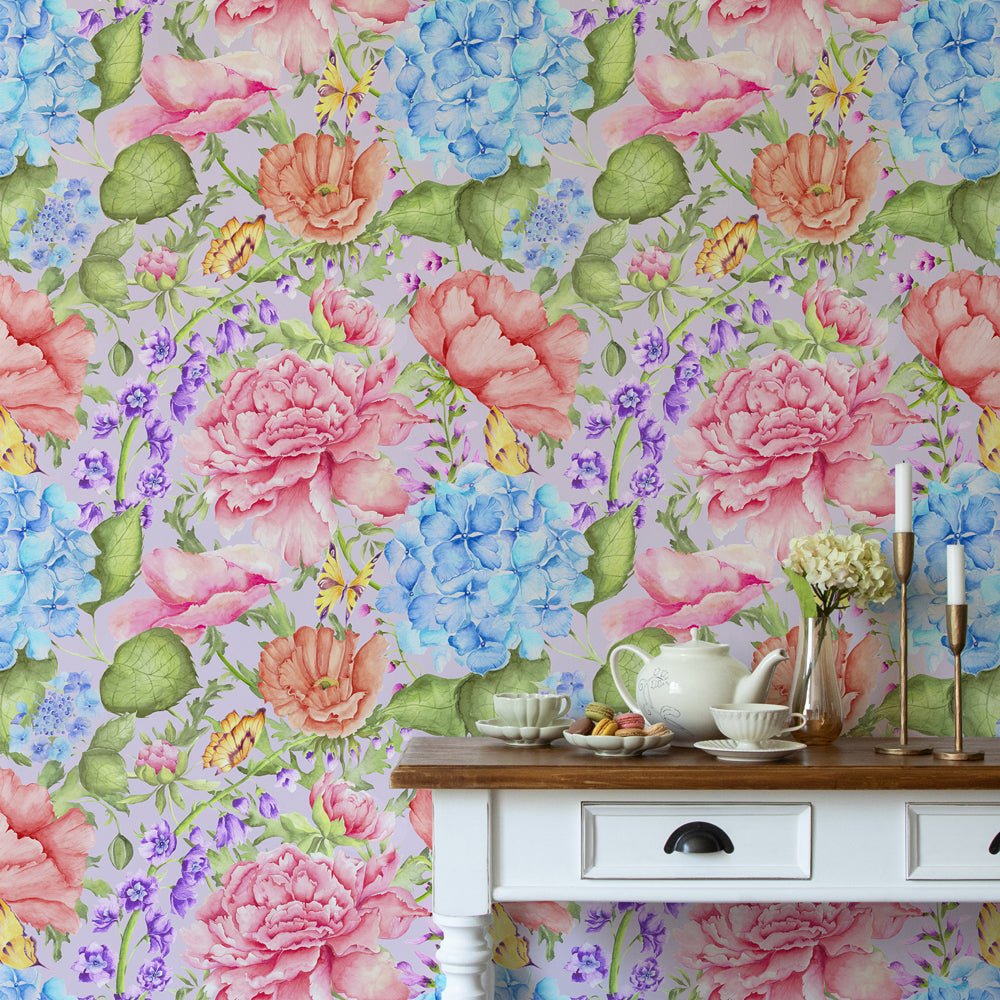 Idalia Wallpaper - Heather - Voyage Maison - IDALIA/WPO/HEA - Premier Wallcovering
