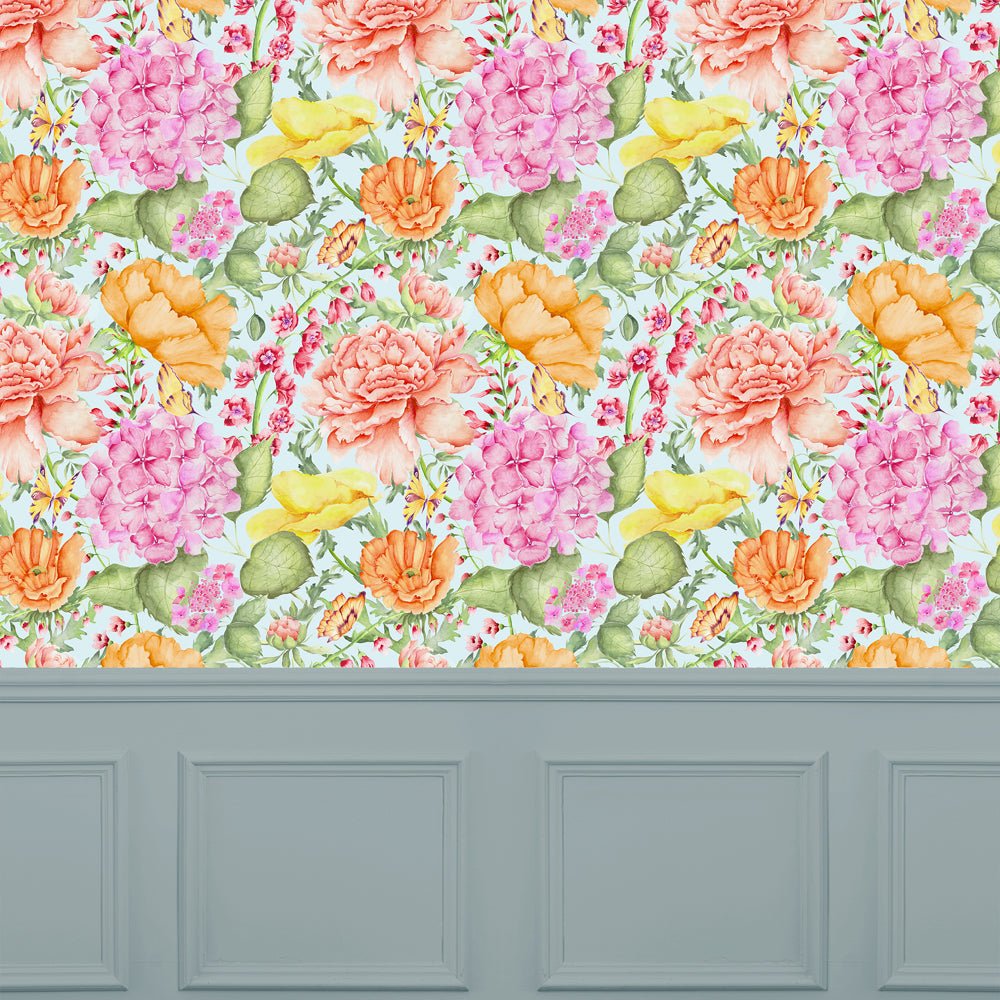 Idalia Wallpaper - Duck Egg Blue - Voyage Maison - IDALIA/WPO/DEB - Premier Wallcovering