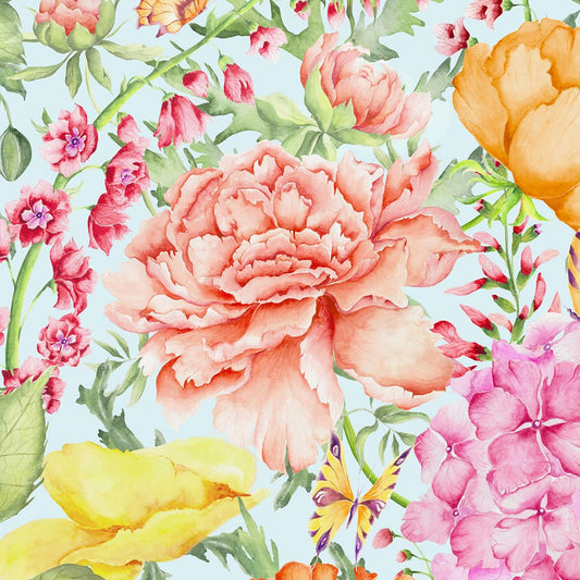 Idalia Wallpaper - Duck Egg Blue - Voyage Maison - IDALIA/WPO/DEB - Premier Wallcovering