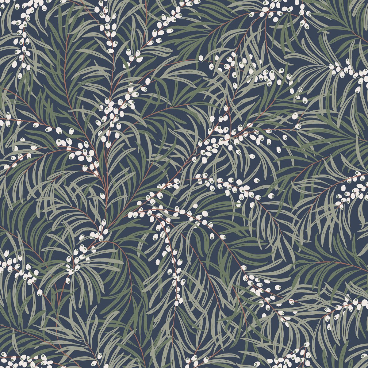 Idun Wallpaper - Classic Blue - Sandberg - S10208 - Premier Wallcovering
