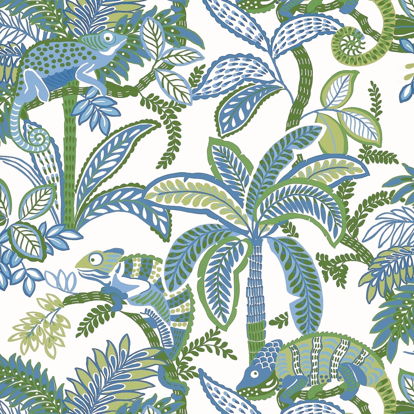 Iggy Wallpaper - Blue & Green - Thibaut - T15845 - Premier Wallcovering