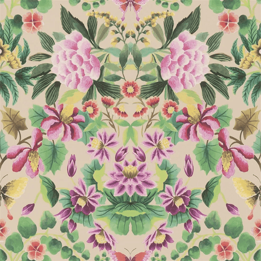 Ikebana Damask Wallpaper - Fuchsia - PDG1156/01 - Designers Guild - Premier Wallcovering