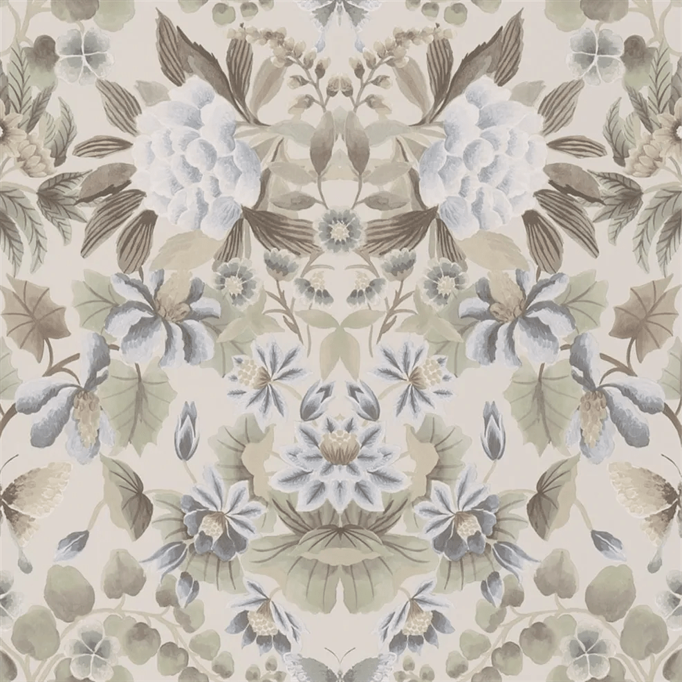 Ikebana Damask Wallpaper - Eau de Nil - PDG1156/02 - Designers Guild - Premier Wallcovering