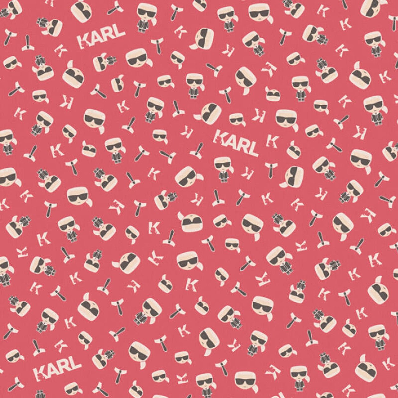 Ikonik Wallpaper - Red - A S Creation - Karl Lagerfield - 37843 - 5 - Premier Wallcovering