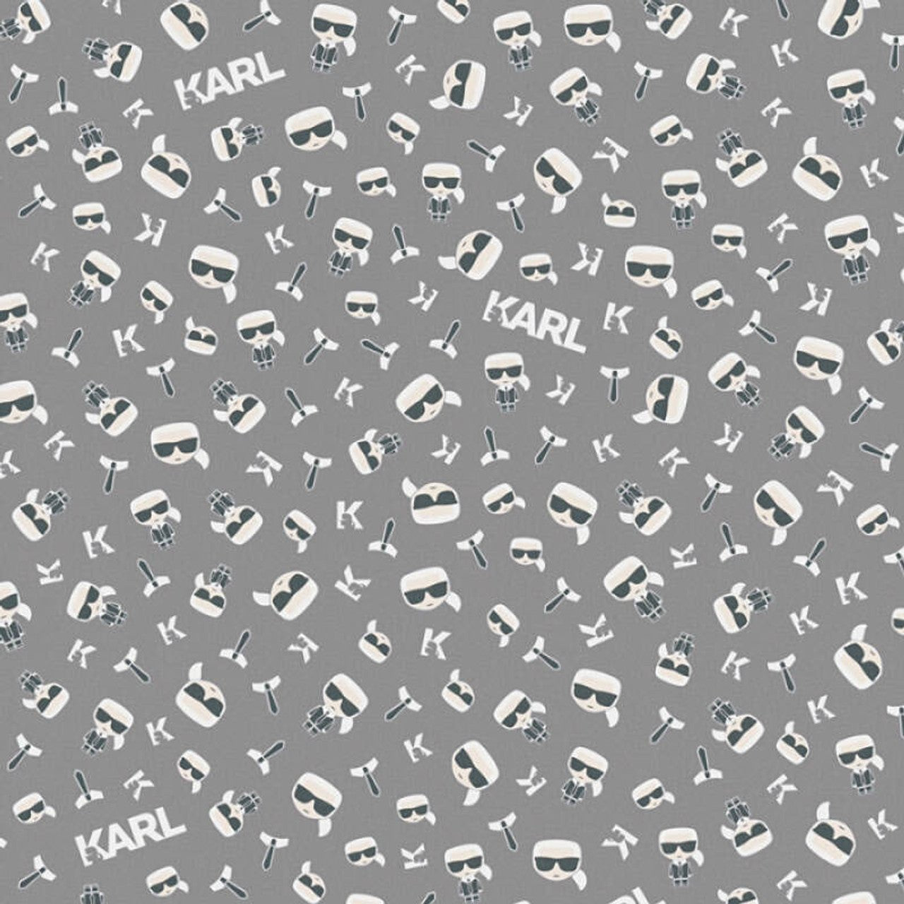 Ikonik Wallpaper - Grey - A S Creation - Karl Lagerfield - 37843 - 2 - Premier Wallcovering