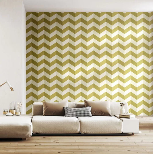 Illusion Chevron Wallpaper - Olive Twist - Ohpopsi - STR50129W - Premier Wallcovering