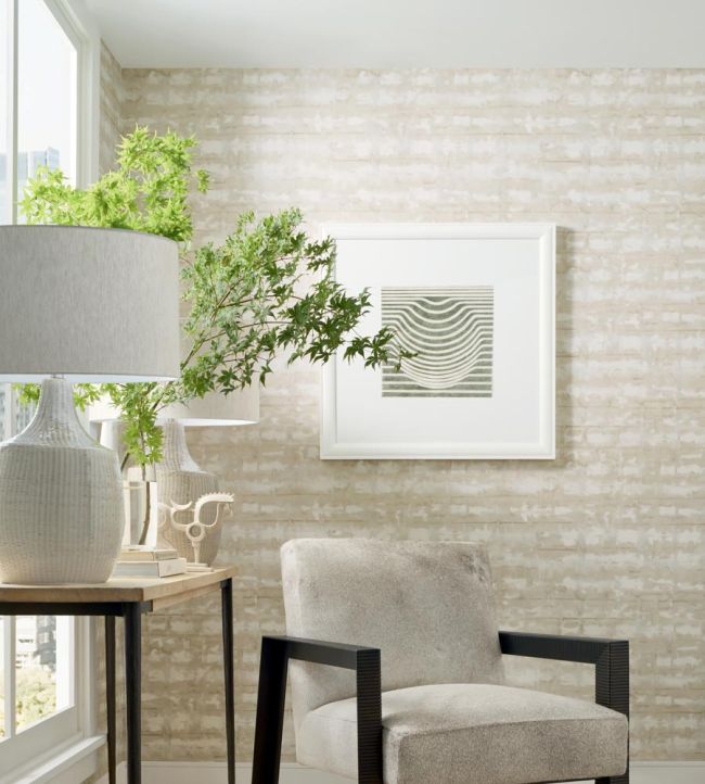 Illusion Wallpaper - Natural - Thibaut - T41035 - Premier Wallcovering