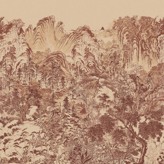 Illustrative Forest Emerald Mural Wallpaper - Red - Eijffinger - 333473 - Premier Wallcovering