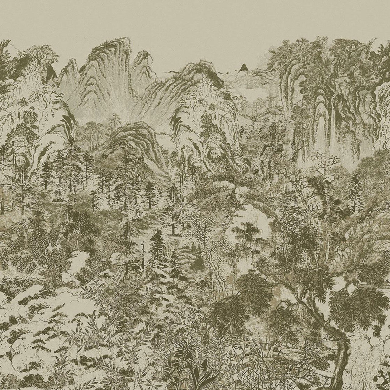 Illustrative Forest Emerald Mural Wallpaper - Green - Eijffinger - 333474 - Premier Wallcovering