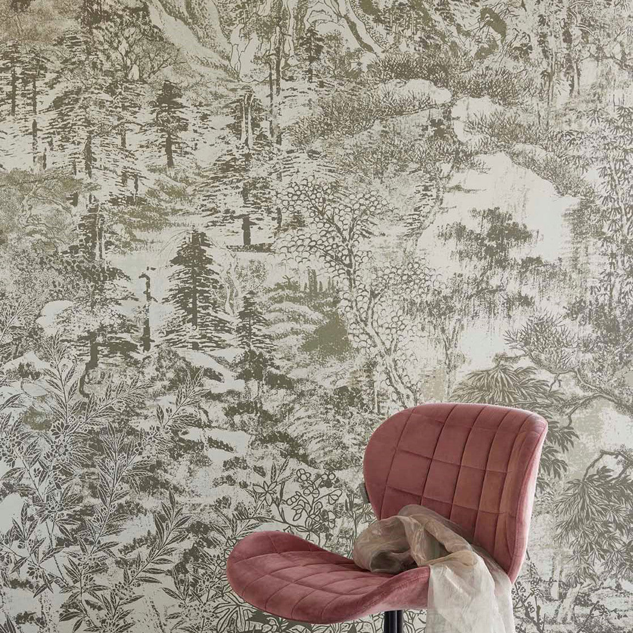 Illustrative Forest Emerald Mural Wallpaper - Green - Eijffinger - 333474 - Premier Wallcovering