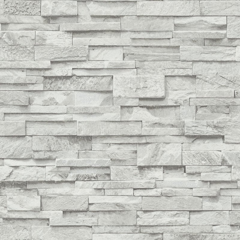 Imitations 3D Effect Brick Wall Wallpaper - Grey - Erismann - 02363 - 30 - Premier Wallcovering
