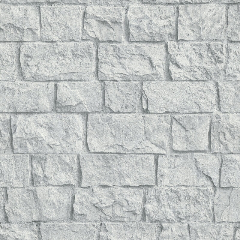 Imitations 3D Effect Brick Wall Wallpaper - Grey - Erismann - 10394 - 31 - Premier Wallcovering