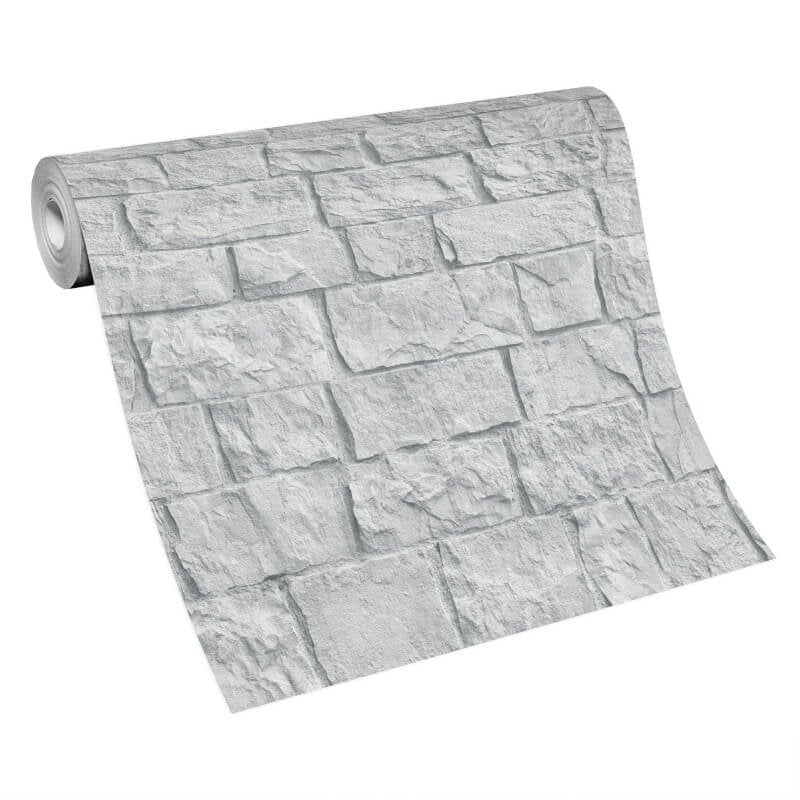 Imitations 3D Effect Brick Wall Wallpaper - Grey - Erismann - 10394 - 31 - Premier Wallcovering