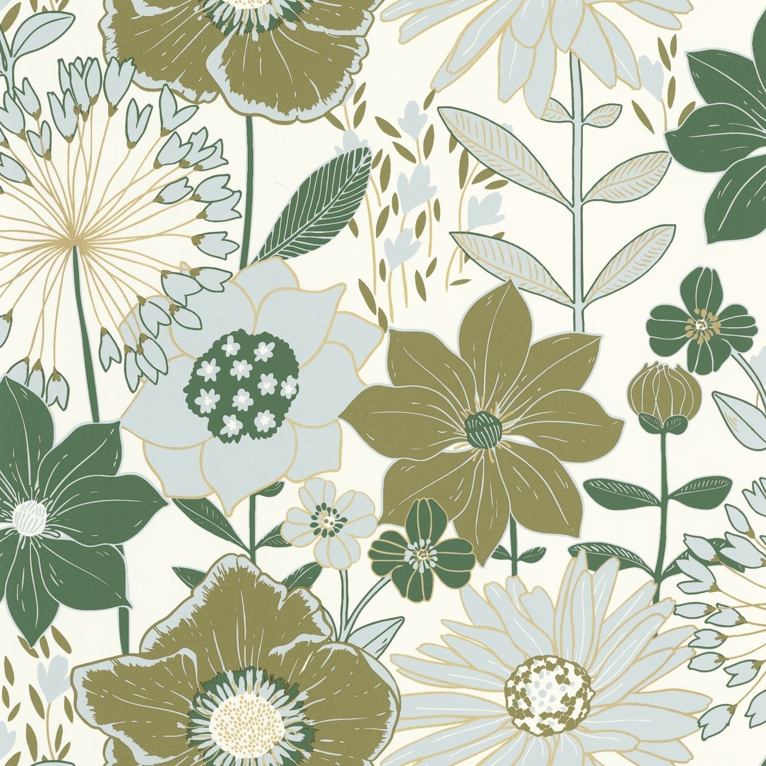 Immensite Wallpaper - Vert - Caselio - 104557028 - Premier Wallcovering