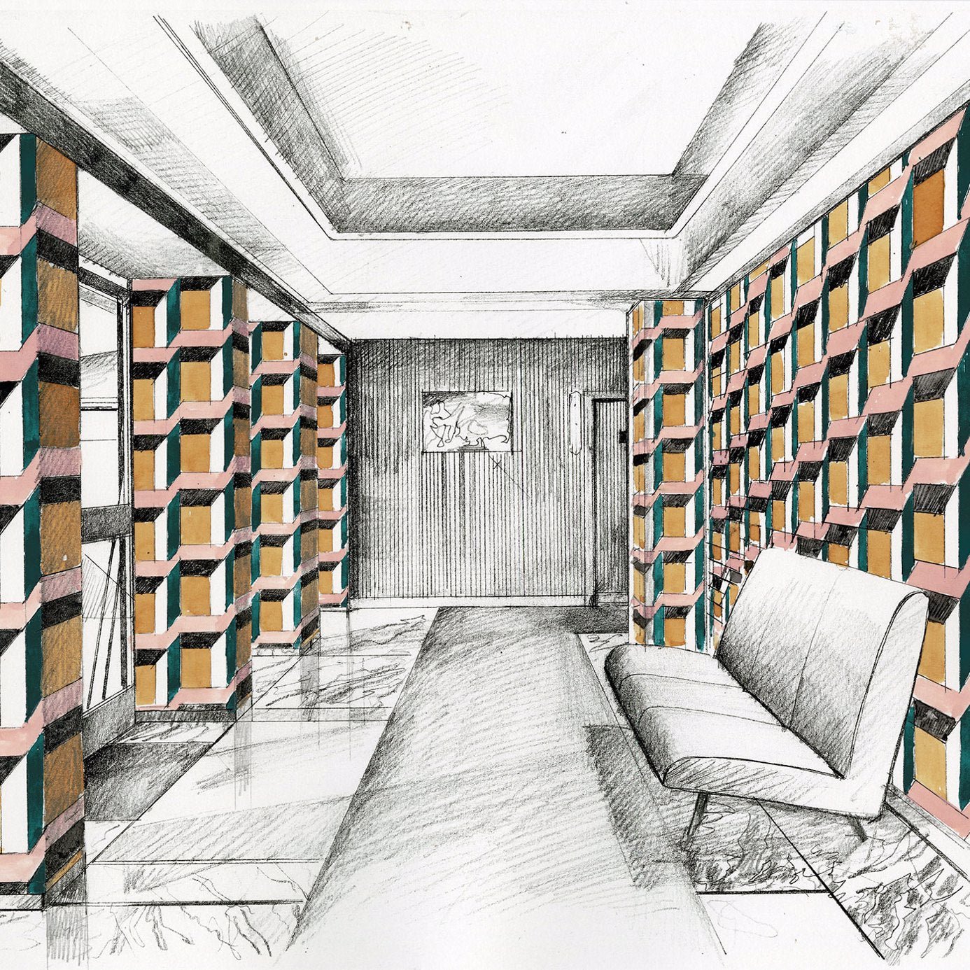 Impact Wallpaper - Muddy Amber/Tuscan Pink/Huntsman Green - ZPLW312980 - Zoffany - Premier Wallcovering