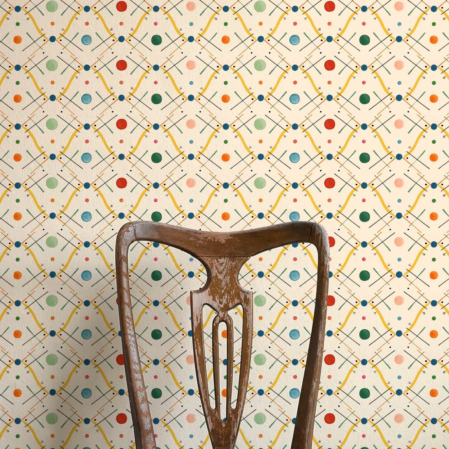 Improvisation Number 1 Wallpaper - Yellow - Ottoline - W/IMP1/101/2 - Premier Wallcovering