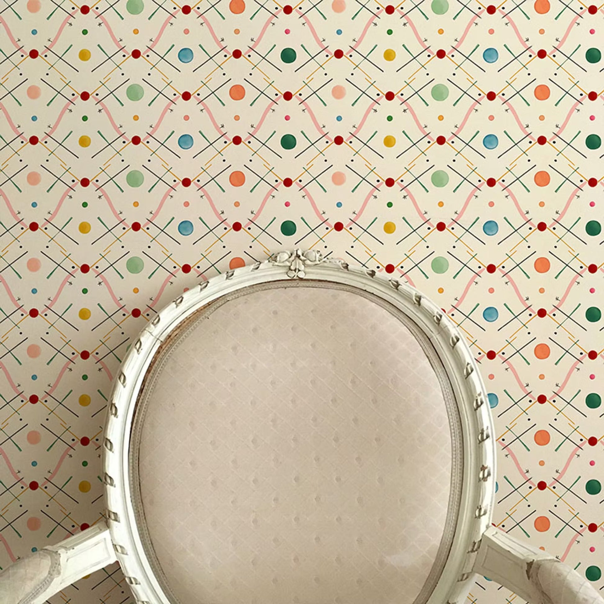 Improvisation Number 1 Wallpaper - Pink - Ottoline - W/IMP1/101/4 - Premier Wallcovering
