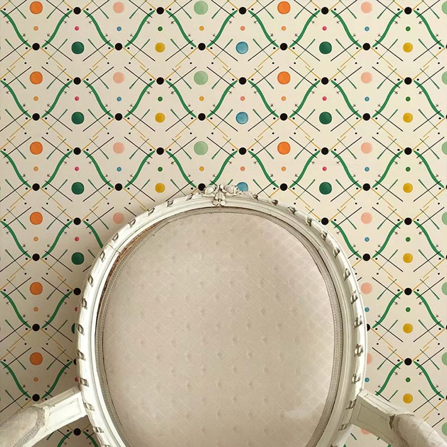 Improvisation Number 1 Wallpaper - Green - Ottoline - W/IMP1/101/3 - Premier Wallcovering