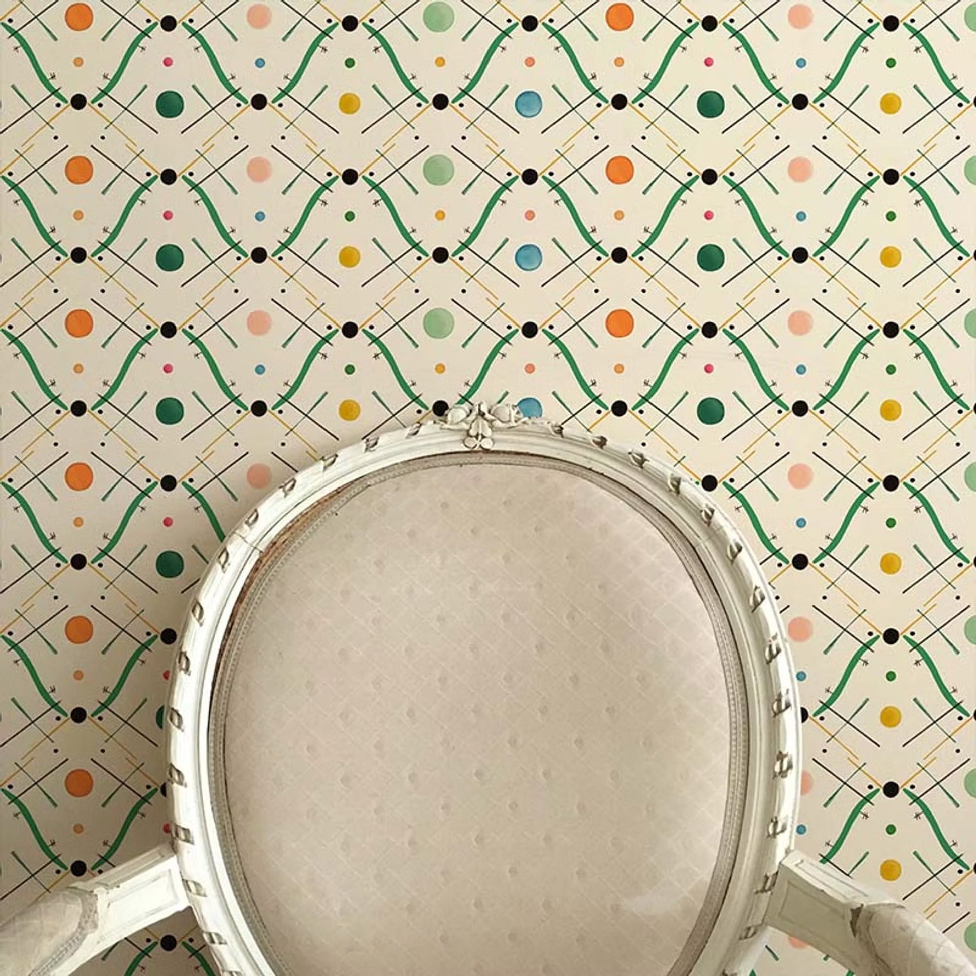 Improvisation Number 1 Wallpaper - Green - Ottoline - W/IMP1/101/3 - Premier Wallcovering