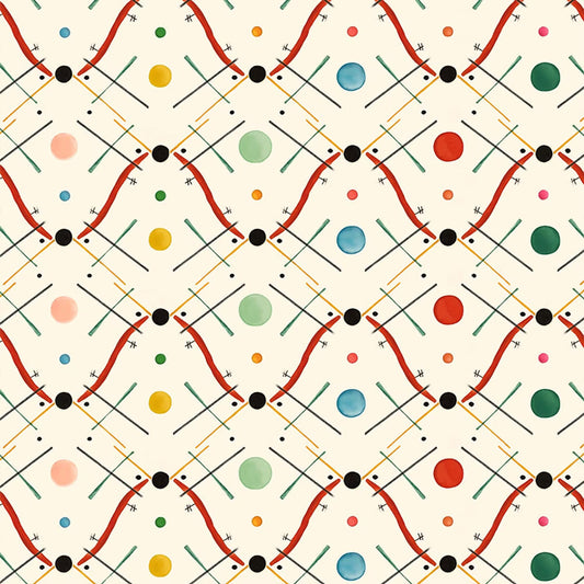 Improvisation Number 1 Wallpaper - Red - Ottoline - W/IMP1/101/1 - Premier Wallcovering