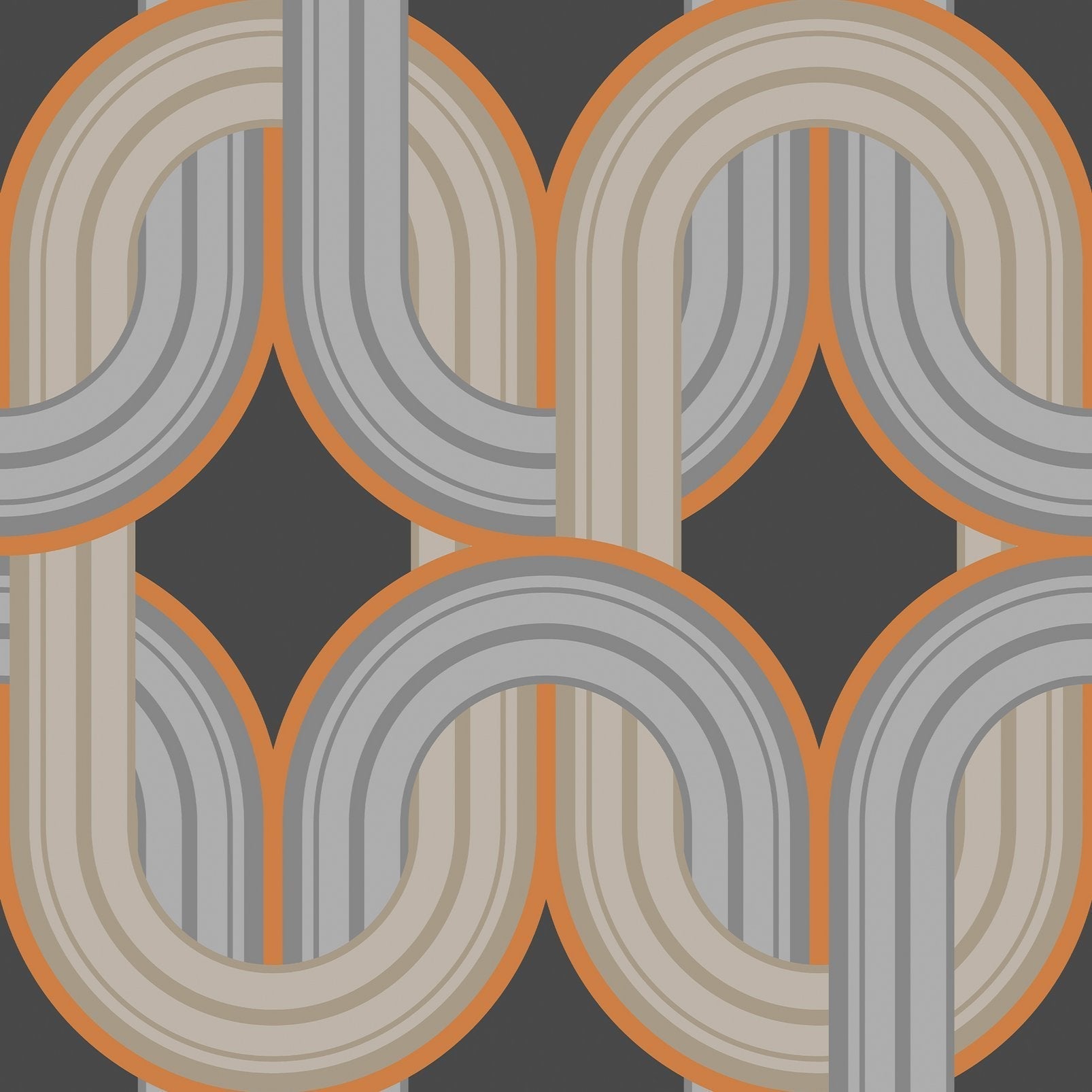 In the Loop Wallpaper - Choc Orange - Envy - 122359 - Premier Wallcovering
