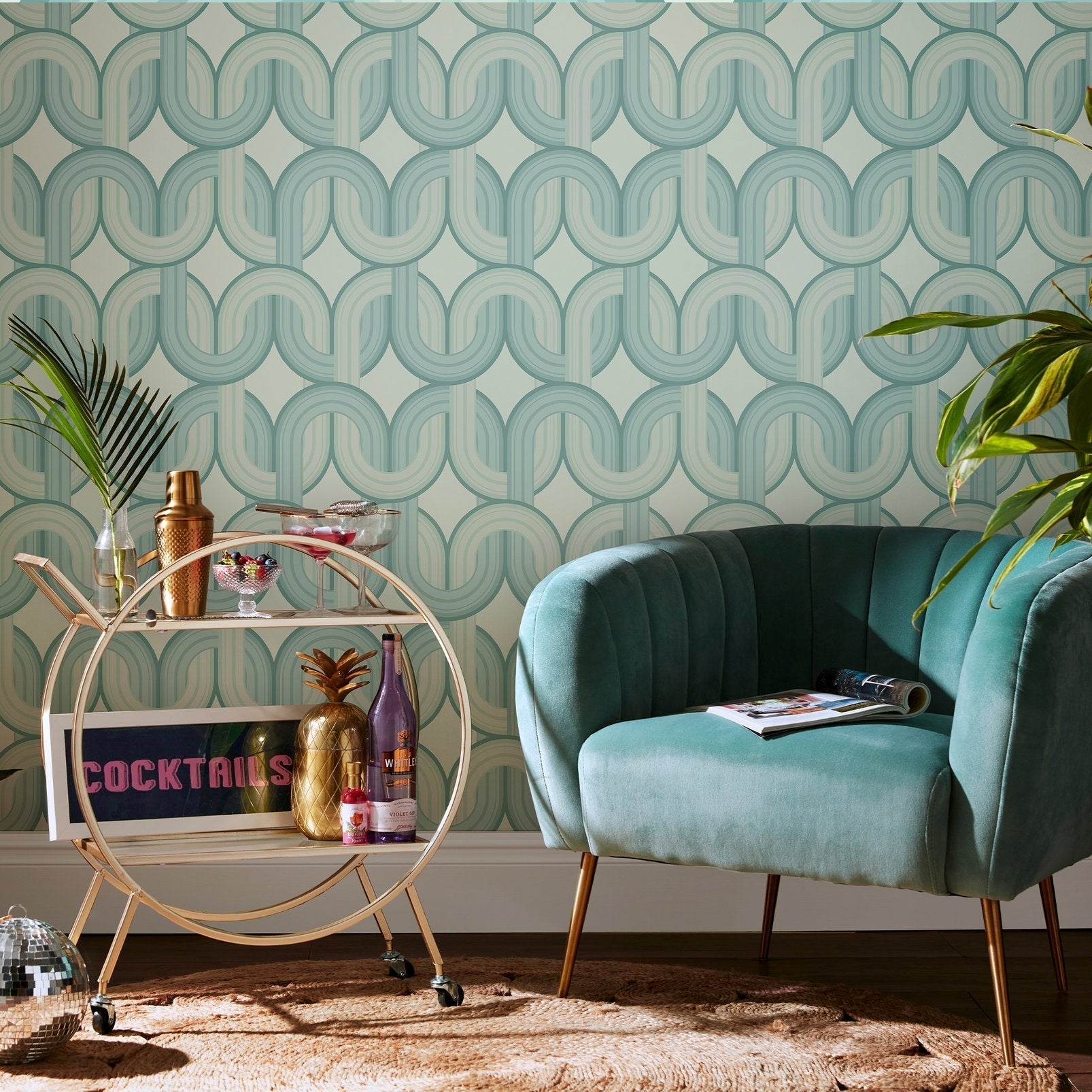 In the Loop Wallpaper - Blue Horizon - Envy - 122362 - Premier Wallcovering