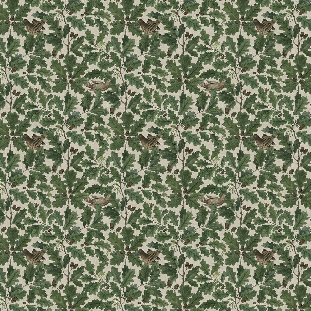 In the Oak Wallpaper - Green / Neutral - Boråstapeter - 2049 - Premier Wallcovering