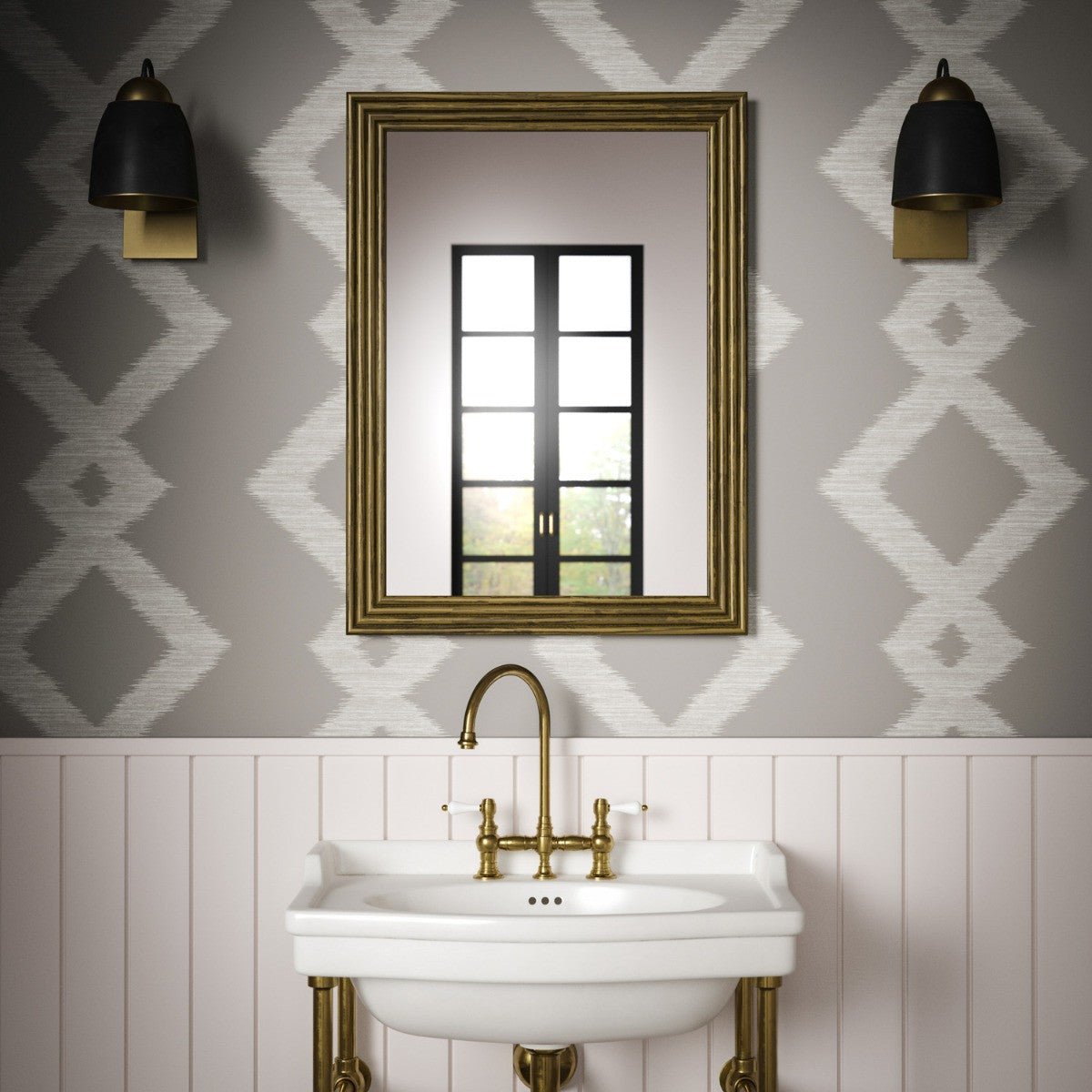 Inca Wallpaper - Taupe - Warner House - Premier Wallcovering