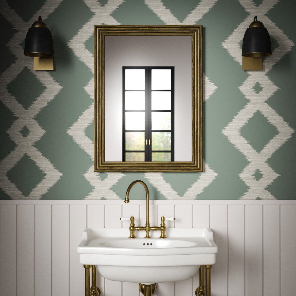 Inca Wallpaper - Palm - Warner House - Premier Wallcovering