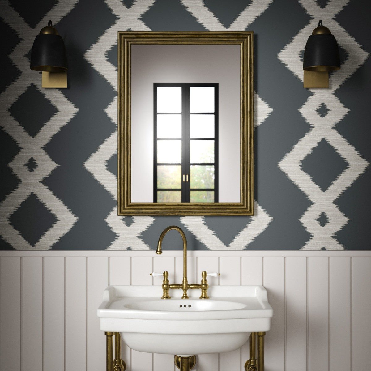Inca Wallpaper - Charcoal - Warner House - Premier Wallcovering