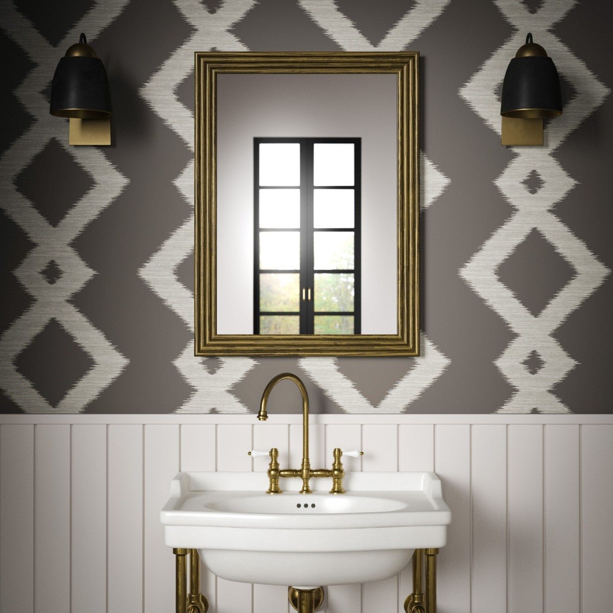 Inca Wallpaper - Espresso - Warner House - Premier Wallcovering