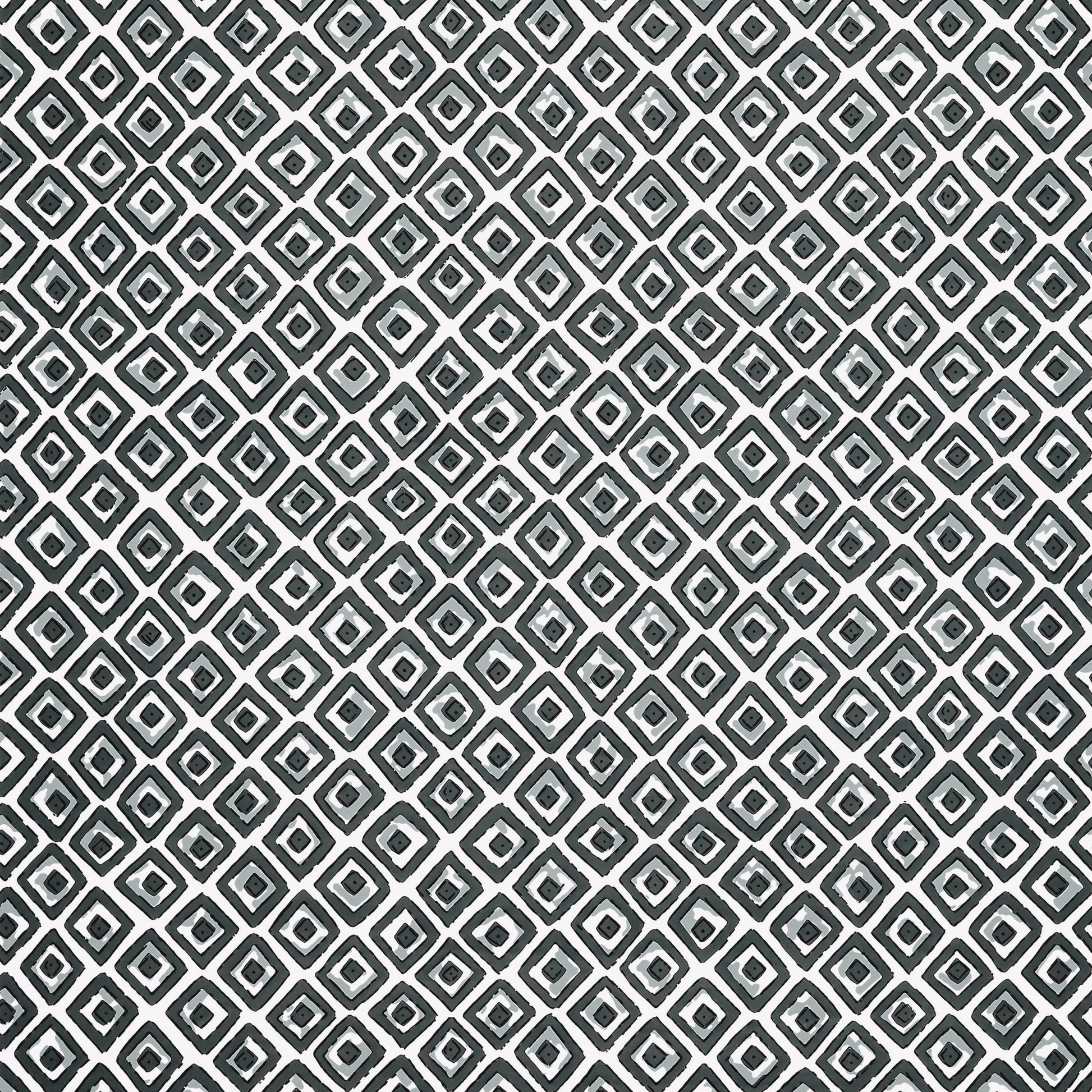 Indian Diamond Wallpaper - Black - Thibaut - T10661 - Premier Wallcovering