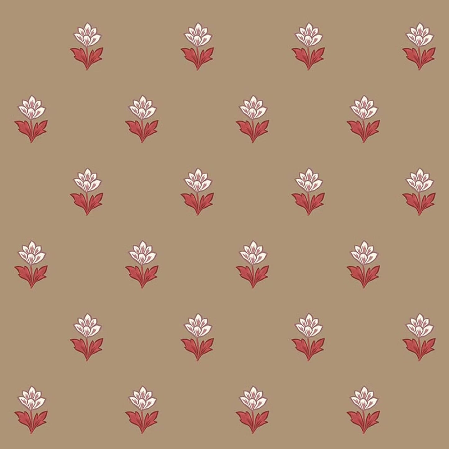 Indian Tulips Wallpaper - Brown Sugar - Ottoline - W/IND/101/7 - Premier Wallcovering