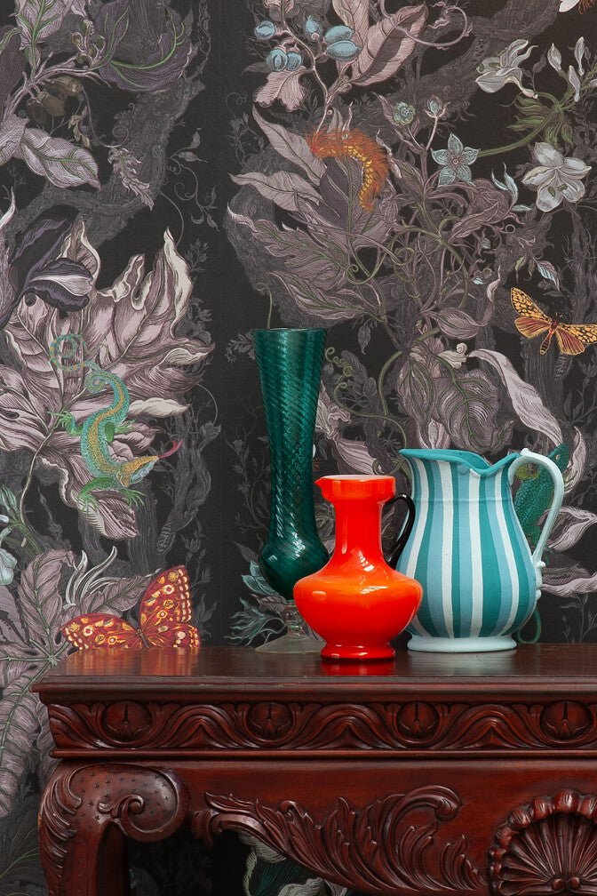 Indie Jungle Wallpaper - Ebony - Timorous Beasties - JNGL/IJNGL/TXMT/06 - Premier Wallcovering