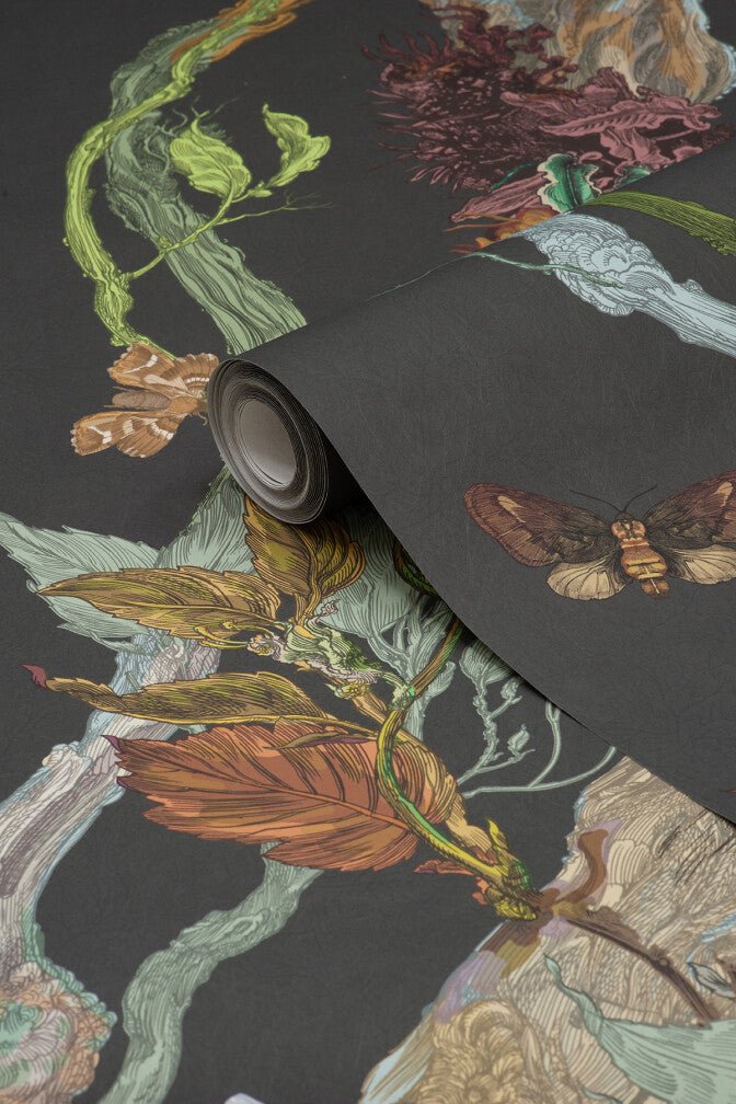Indie Wood Wallpaper - Barely Black - Timorous Beasties - BTN/INDIE/TXMT/02 - Premier Wallcovering