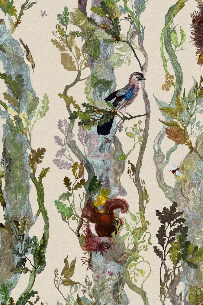 Indie Wood Wallpaper - Bone - Timorous Beasties - BTN/INDIE/TXMT/04 - Premier Wallcovering