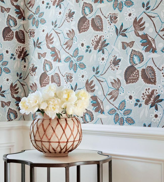 Indienne Hazel Wallpaper - Blush - AT15113 - Anna French - Premier Wallcovering