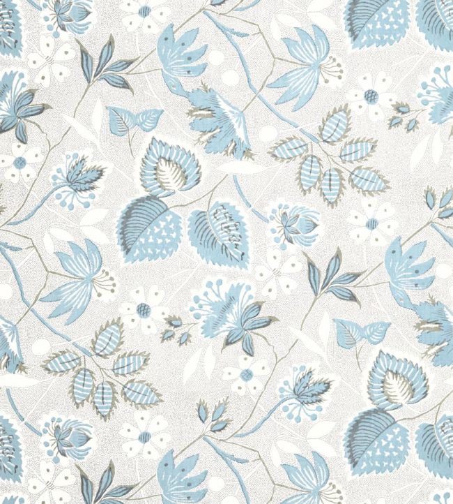 Indienne Hazel Wallpaper - Spa Blue - AT15114 - Anna French - Premier Wallcovering