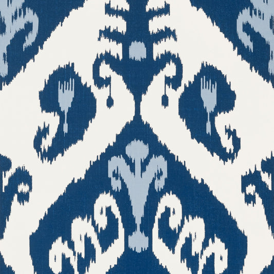 Indies Ikat Wallpaper - Navy - Thibaut - T16245 - Premier Wallcovering