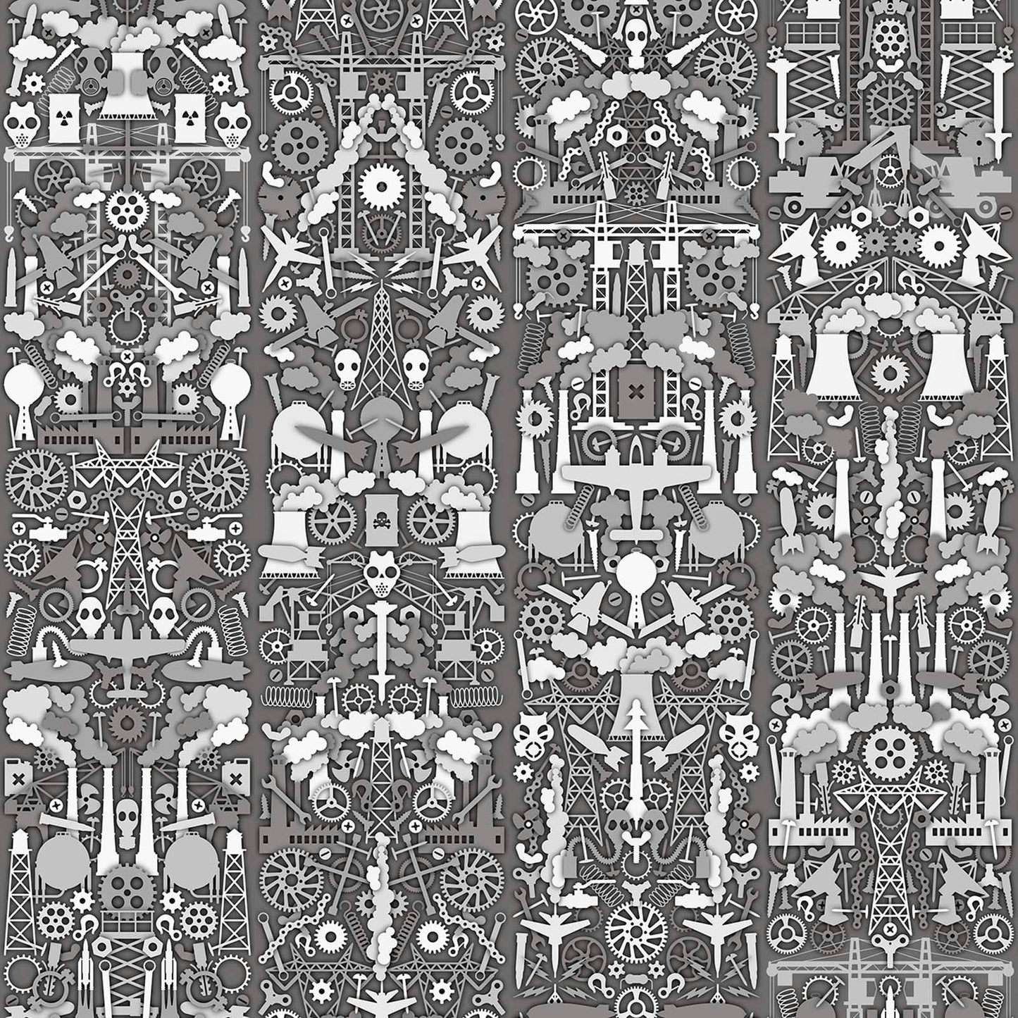 Industry Wallpaper - Grey - NLXL - JOB - 01 - Premier Wallcovering