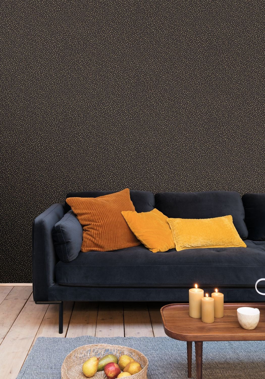 Ines Wallpaper - Noir - Caselio - 103139021 - Premier Wallcovering